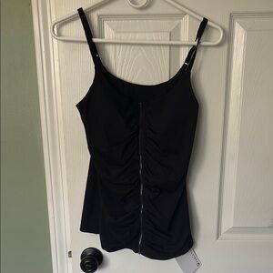 Fabletics Black Fitted Ruched Camisole